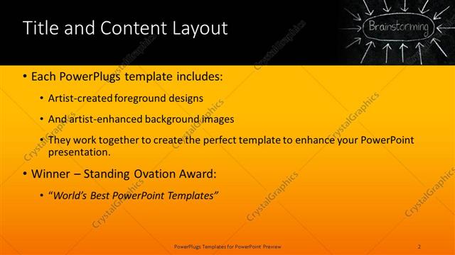 Title and Content presentation slide layout