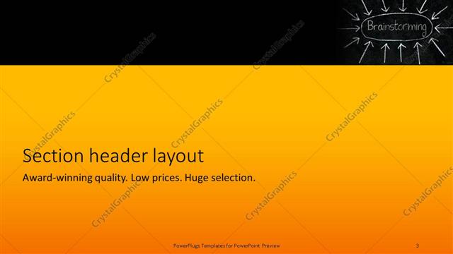 Section Header presentation slide layout