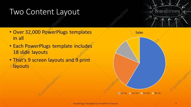Two Content presentation slide layout