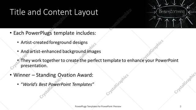 Title and Content presentation slide layout