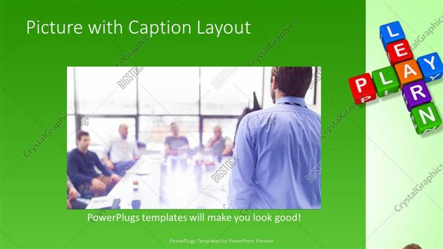 Picture with Caption presentation slide layout