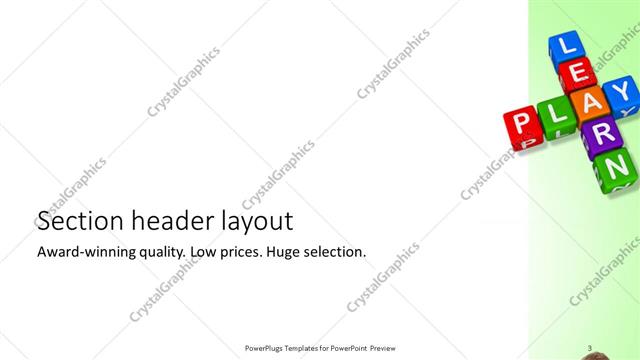 Section Header presentation slide layout