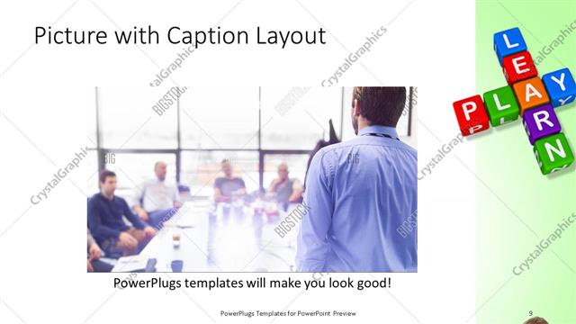 Picture with Caption presentation slide layout