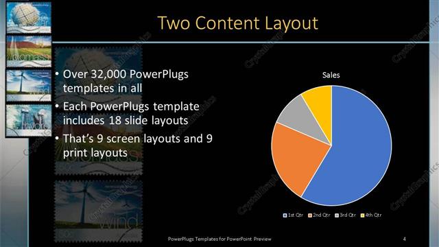 Two Content presentation slide layout