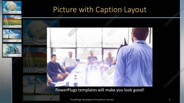 Picture with Caption presentation slide layout
