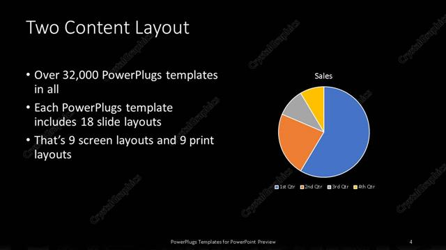 Two Content presentation slide layout