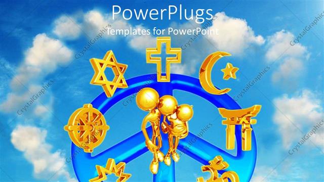  Presentation with religious unity - A beautiful depiction of various religious signs and unity between them