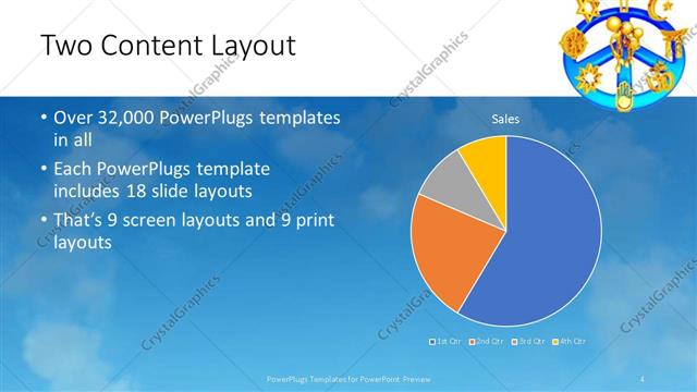 Two Content presentation slide layout
