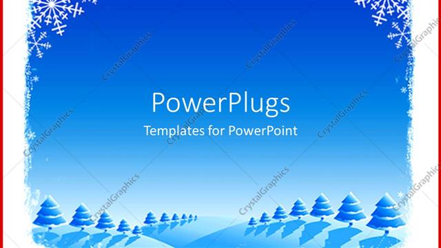  Presentation with snow - A beautiful depiction of various structures and snow in the background