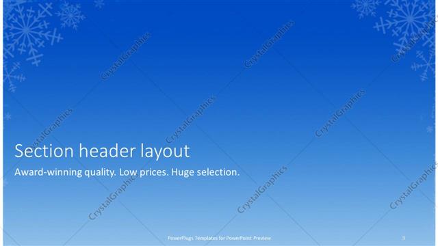 Section Header presentation slide layout