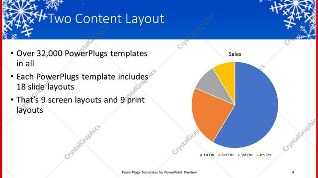 Two Content presentation slide layout