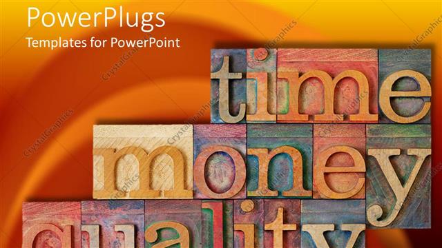  Presentation with time money - A beautiful depiction of various tiles creating words with beautiful background