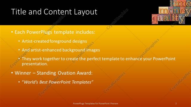 Title and Content presentation slide layout