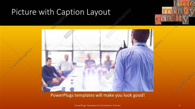 Picture with Caption presentation slide layout