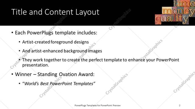 Title and Content presentation slide layout