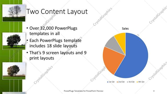 Two Content presentation slide layout