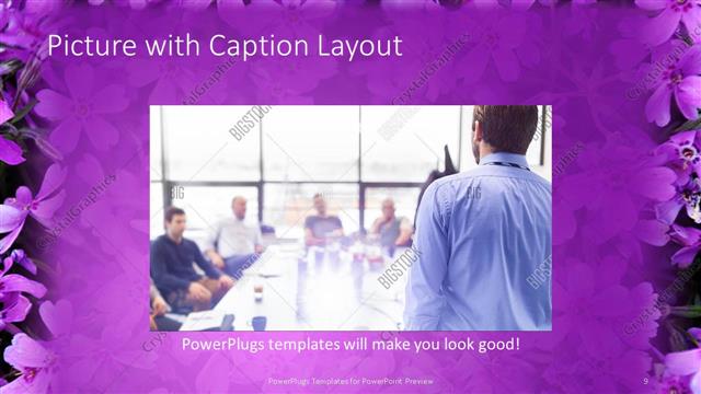Picture with Caption presentation slide layout