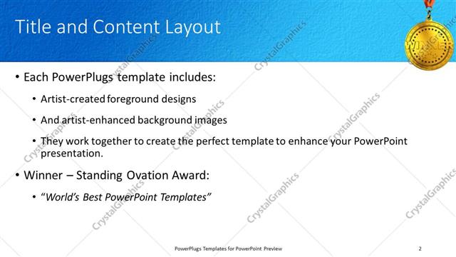 Title and Content presentation slide layout