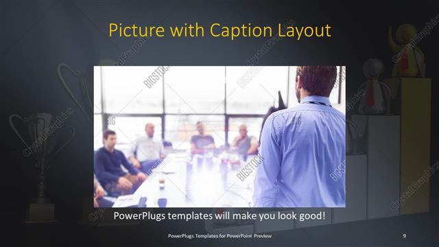 Picture with Caption presentation slide layout