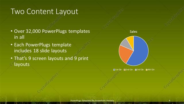 Two Content presentation slide layout