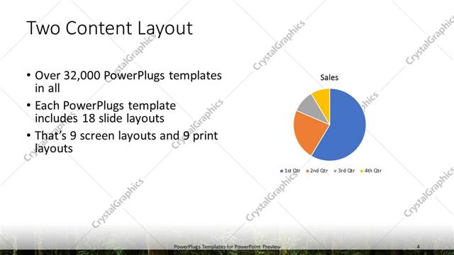 Two Content presentation slide layout