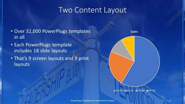 Two Content presentation slide layout
