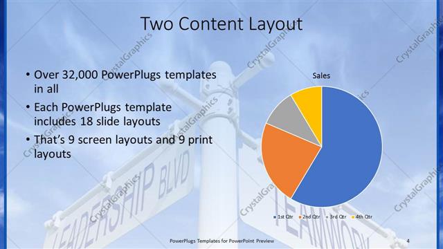 Two Content presentation slide layout