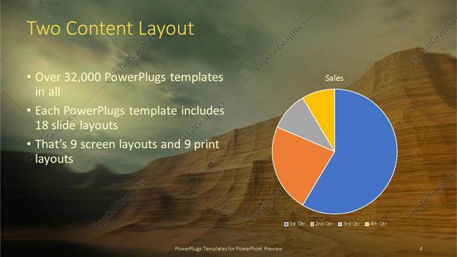 Two Content presentation slide layout