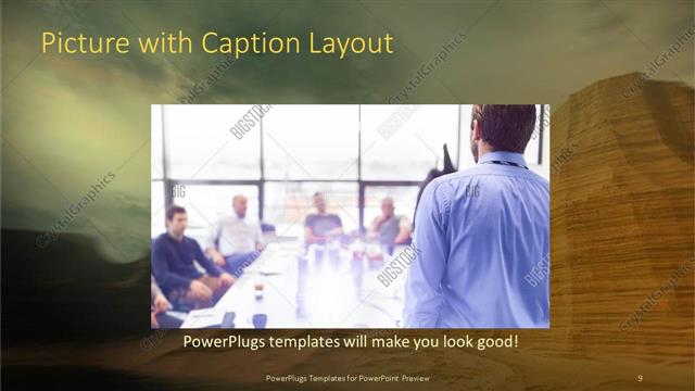 Picture with Caption presentation slide layout