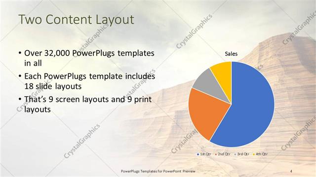 Two Content presentation slide layout
