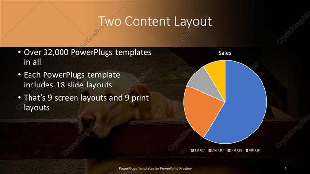 Two Content presentation slide layout