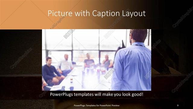Picture with Caption presentation slide layout