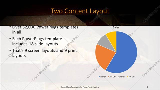 Two Content presentation slide layout