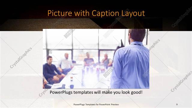 Picture with Caption presentation slide layout