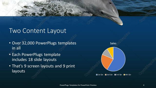 Two Content presentation slide layout