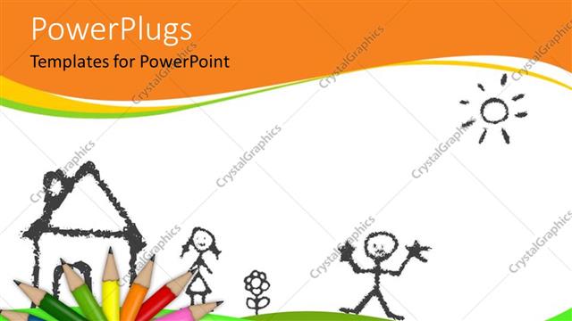  Presentation with lead - A beautiful drawing with a number of lead pencils