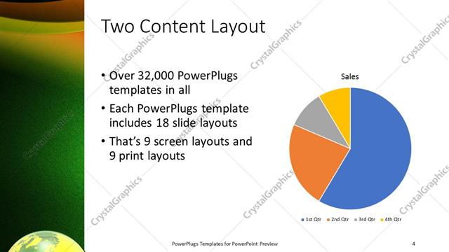Two Content presentation slide layout