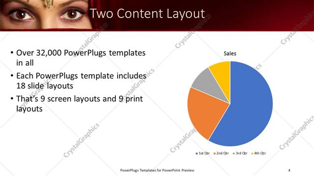 Two Content presentation slide layout