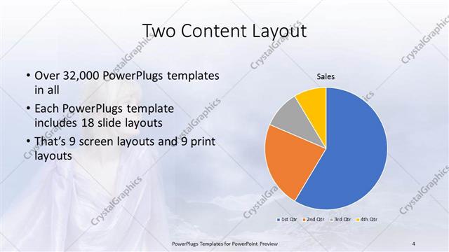 Two Content presentation slide layout