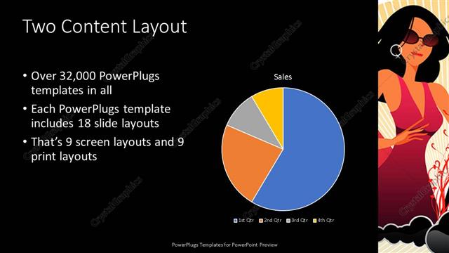 Two Content presentation slide layout