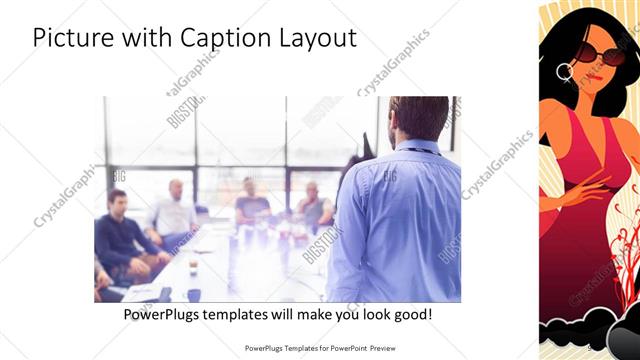 Picture with Caption presentation slide layout