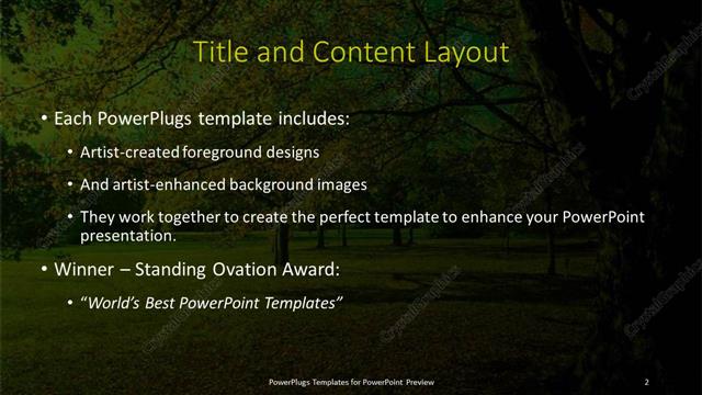 Title and Content presentation slide layout