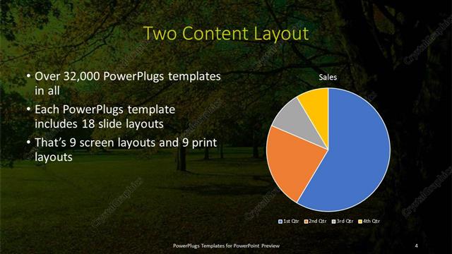 Two Content presentation slide layout