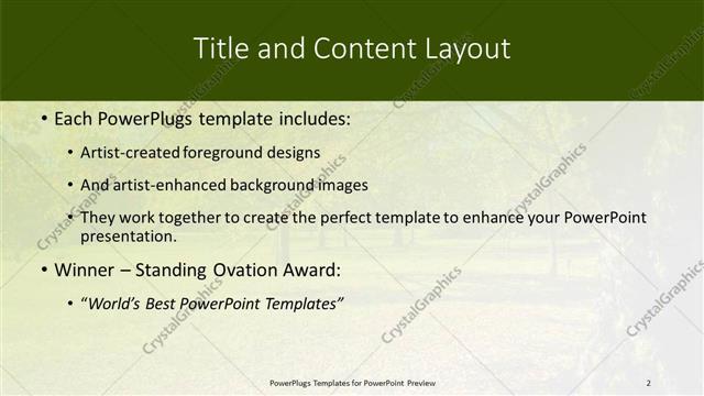 Title and Content presentation slide layout