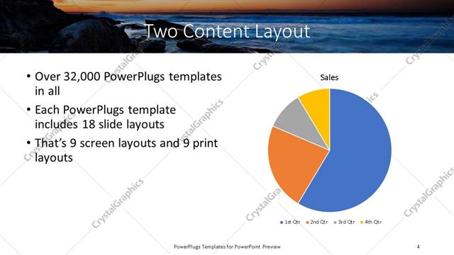 Two Content presentation slide layout