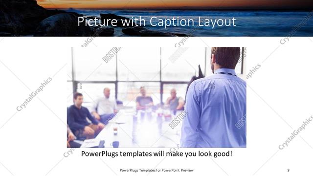 Picture with Caption presentation slide layout
