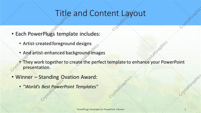 Title and Content presentation slide layout
