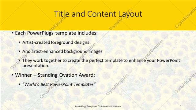 Title and Content presentation slide layout