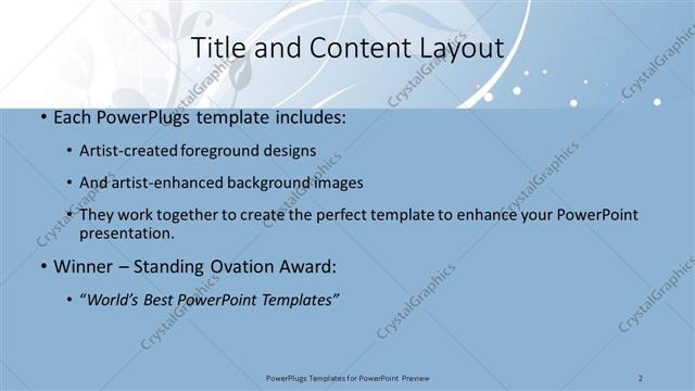 Title and Content presentation slide layout