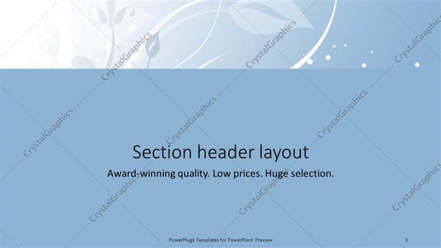 Section Header presentation slide layout